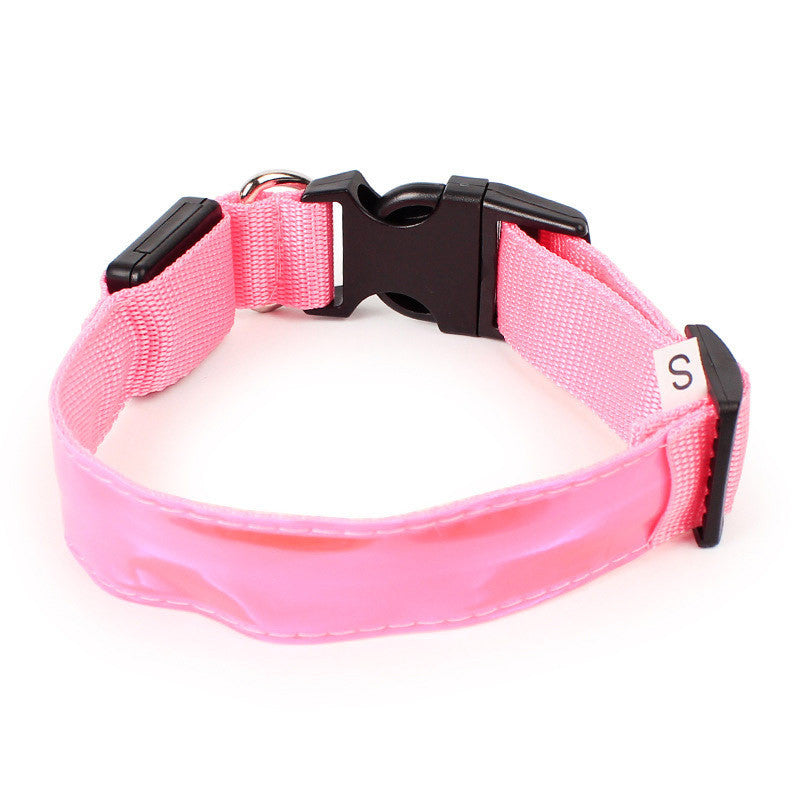 JMT-590730 Adjustable Nylon Dog Collar in Green, Pink, Red, and Blue - Sizes S, M, L Available