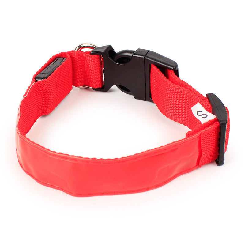JMT-590730 Adjustable Nylon Dog Collar in Green, Pink, Red, and Blue - Sizes S, M, L Available