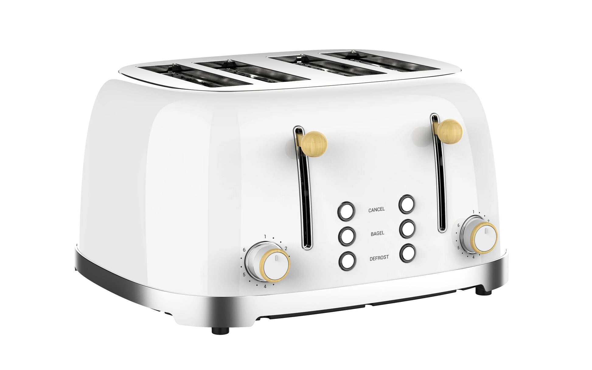 JMT-590730 Customisable Retro 4-Slice Toaster with Optional Logo for Kitchen and Hotel Use