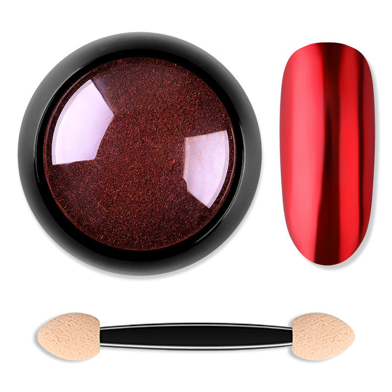 JMT-591370 Titanium Nail Glitter Powder - 12 Models, 4.0x4.0cm, 10g per Box, Create Stunning Mirror Effects