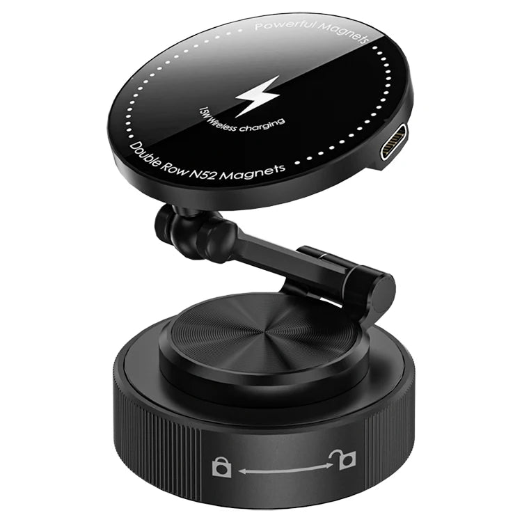 JMT-591882 Foldable Magnetic Wireless Charger with Strong Magnets for iPhone 15 and 16 - Slim Car Phone Holder