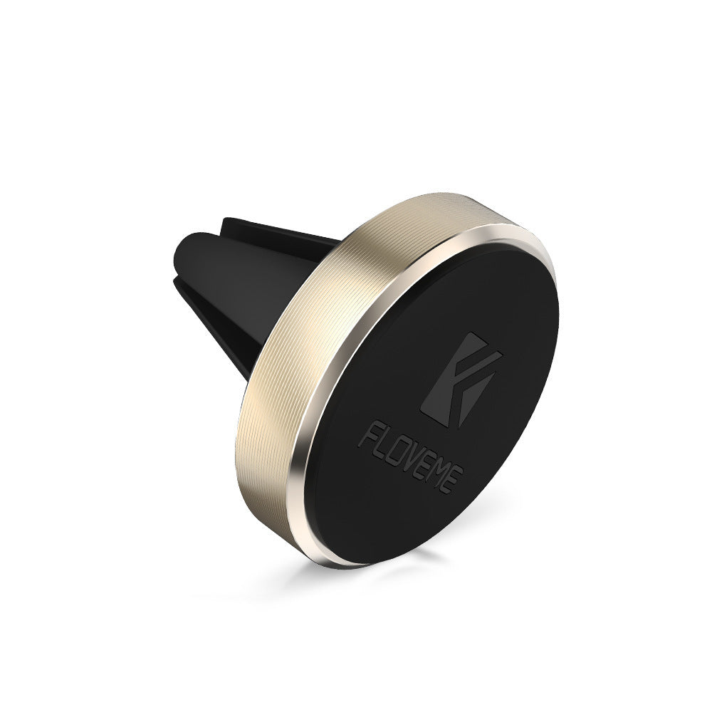 JMT-592074 360-Degree Rotating Magnetic Car Phone Holder - Aluminum Alloy Bracket in Rose Gold, Gold, and Silver