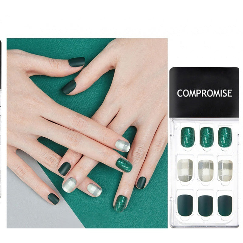 JMT-592522 Summer Style Soft PVC Fake Nails - 24 Multi Color Reusable Artificial Nail Set