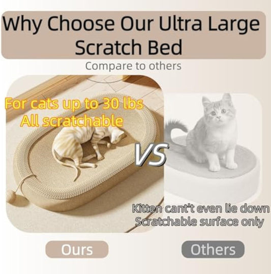 JMT-592522 Ultra Large Sisal Cat Scratching Board with Cozy Lounge and Engaging Design