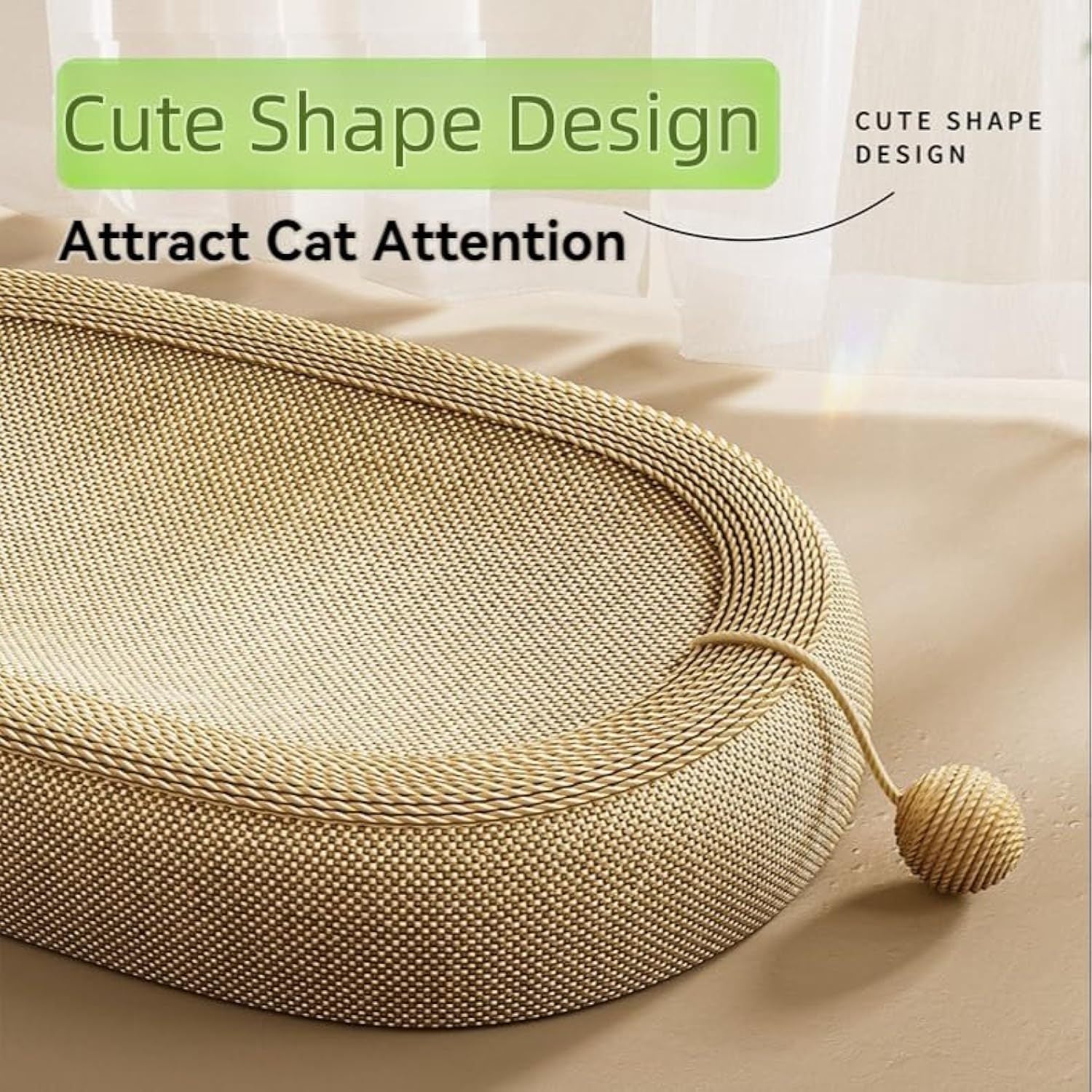 JMT-592522 Ultra Large Sisal Cat Scratching Board with Cozy Lounge and Engaging Design