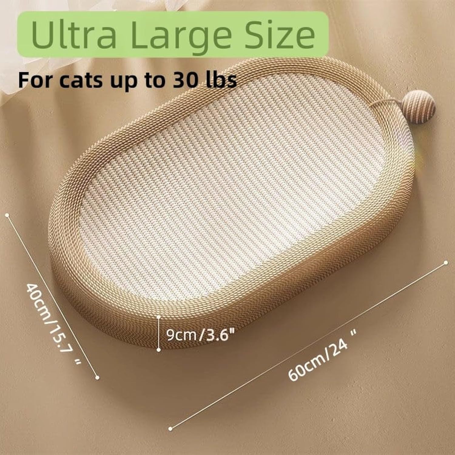 JMT-592522 Ultra Large Sisal Cat Scratching Board with Cozy Lounge and Engaging Design