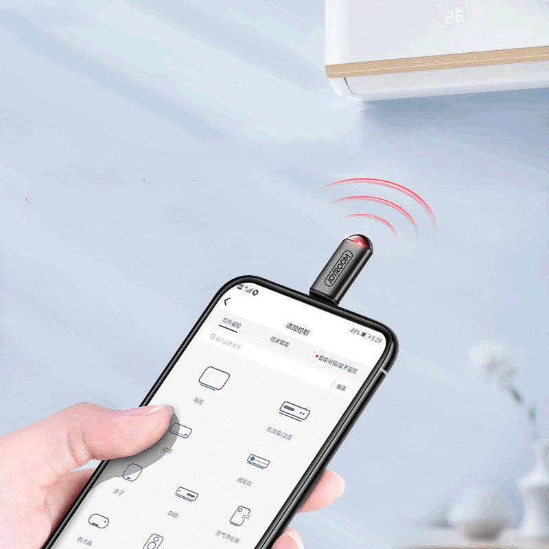 JMT-592842 Universal Smartphone Remote Control - Bluetooth, PC Material, Multiple Interface Options in Black