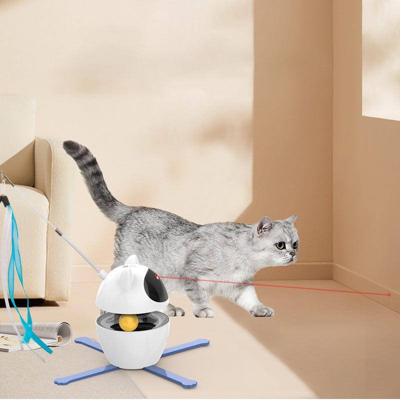 JMT-593354 Automatic Interactive Cat Toy with Elastic Rope for Indoor Cats