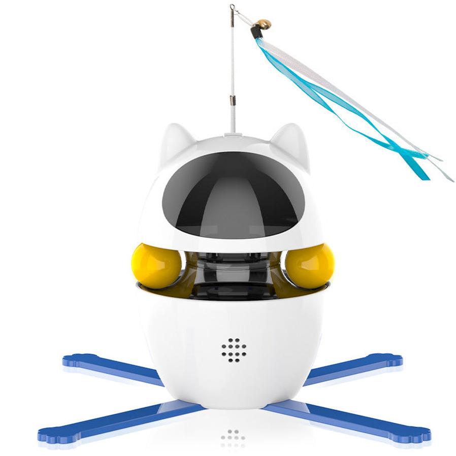 JMT-593354 Automatic Interactive Cat Toy with Elastic Rope for Indoor Cats