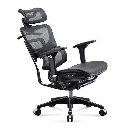 JMT-593674 Ergonomic Full-Grid Office Chair with Fabric Upholstery and Rotational Design for Comfortable Workspaces