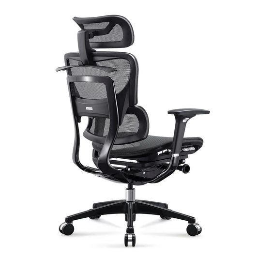 JMT-593674 Ergonomic Full-Grid Office Chair with Fabric Upholstery and Rotational Design for Comfortable Workspaces