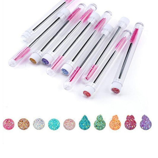 JMT-593674 Multicolor Eyelash Brush with Diamond Crystal Rod and Independent Tube