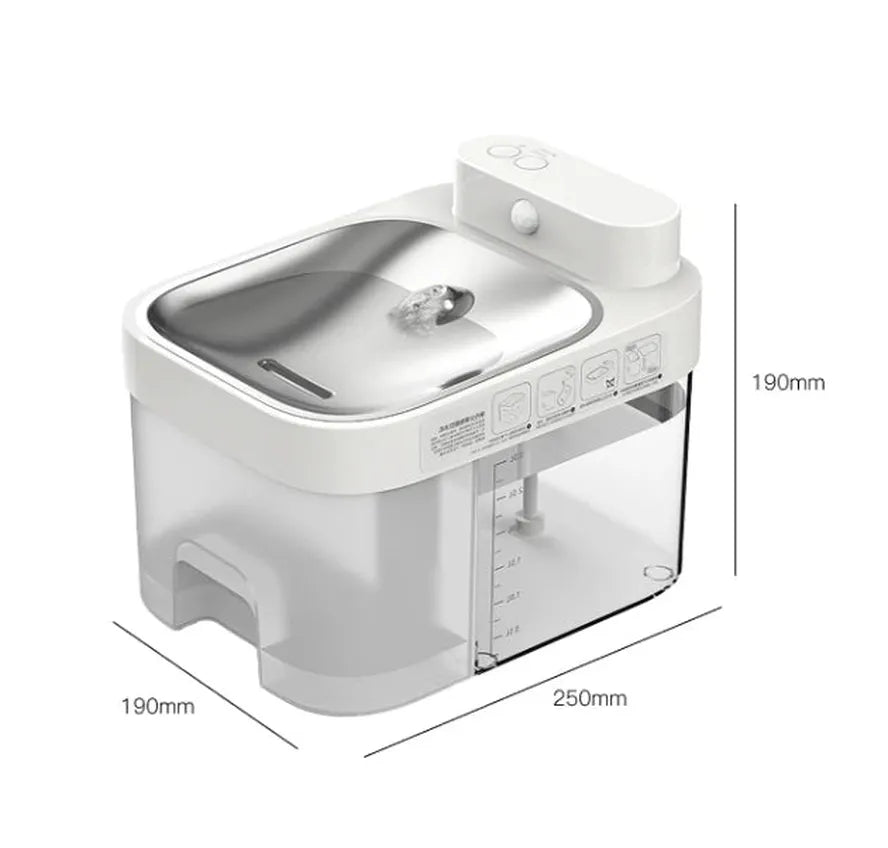 JMT-593738 Smart Pet Water Fountain with APP Control and Dirty-Water Separation for Small Animals