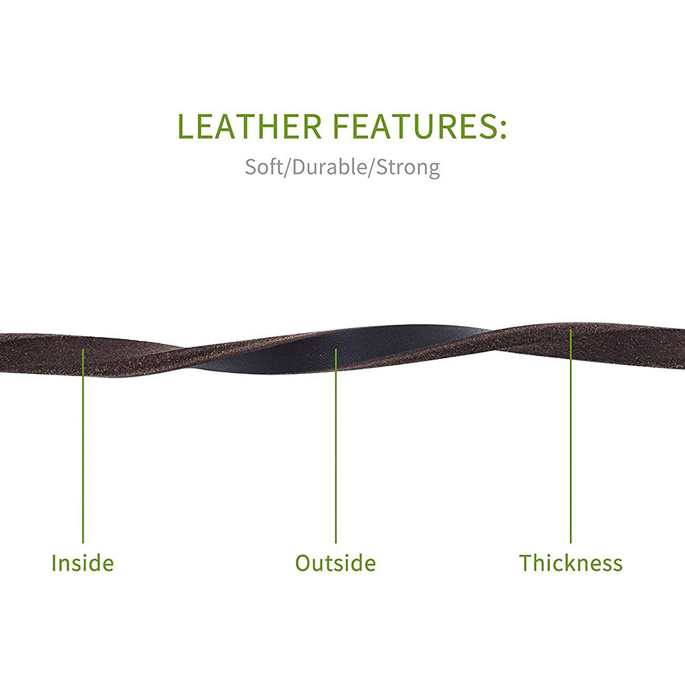 JMT-593866 Handmade Genuine Leather Dog Leash with Durable Copper Hardware for Small and Medium Dogs