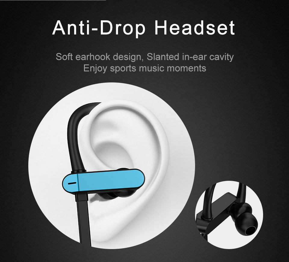 JMT-593866 Sport Running Earbuds with Ear Hooks and Microphone, Compatible with Universal Devices