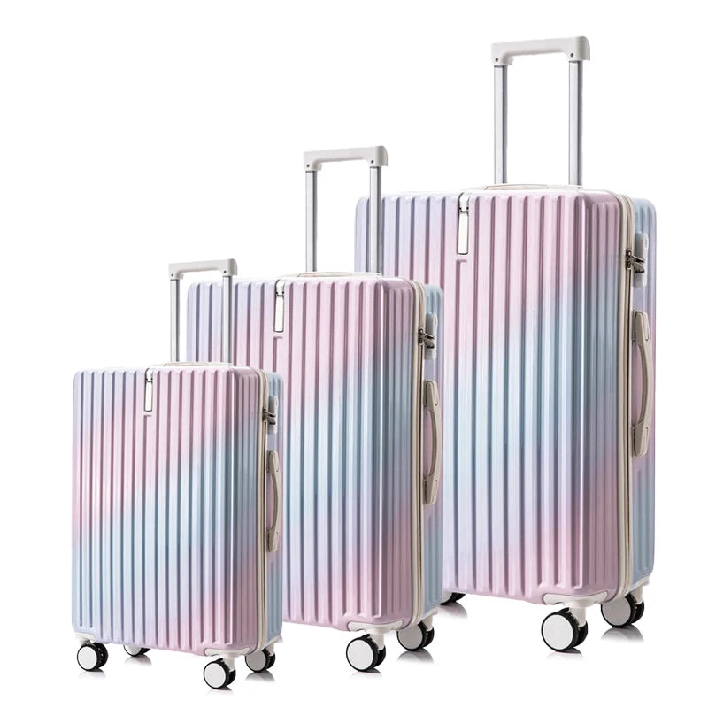 JMT-594250 Unisex Spinner Wheel Trolley Suitcase Set - 20, 24, and 28 Inch ABS Cabin Luggage Backpacks