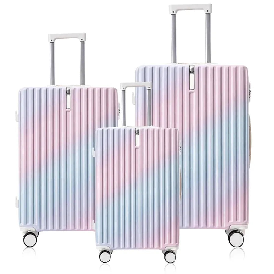 JMT-594250 Unisex Spinner Wheel Trolley Suitcase Set - 20, 24, and 28 Inch ABS Cabin Luggage Backpacks