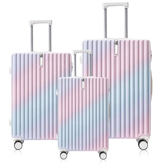 JMT-594250 Unisex Spinner Wheel Trolley Suitcase Set - 20, 24, and 28 Inch ABS Cabin Luggage Backpacks