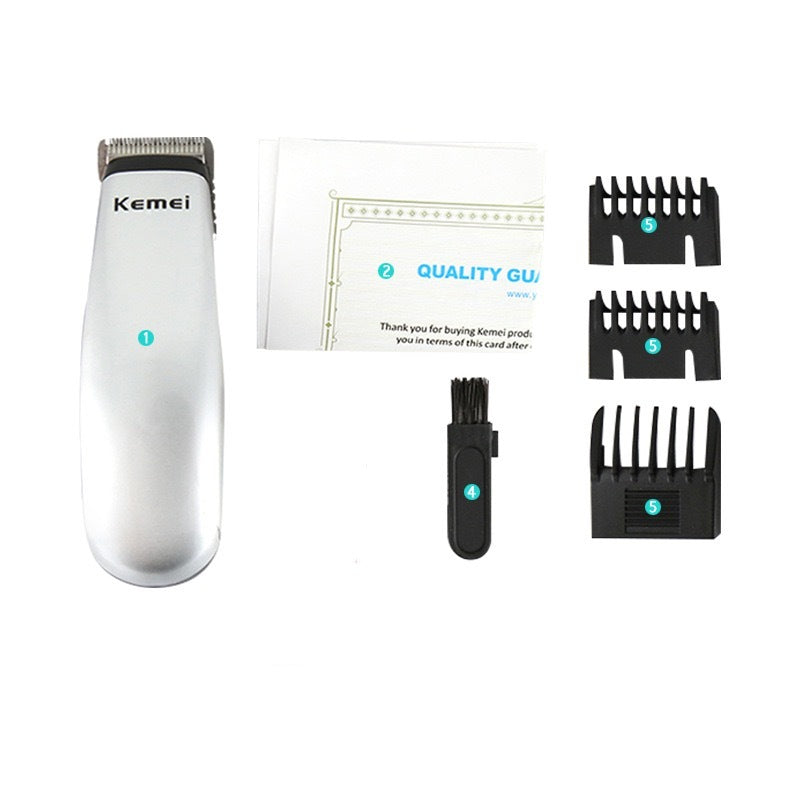 JMT-594762 Kemei KM-666 Dry Battery Hair Clipper with Stainless Steel Blade and Accessories