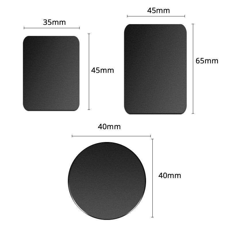JMT-595530 Magnetic Mobile Phone Bracket Iron Sheet - Matte Silver & Black Options