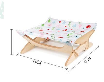 JMT-595530 Wooden Cat Hammock - Stylish Pet Bed for Comfortable Relaxation