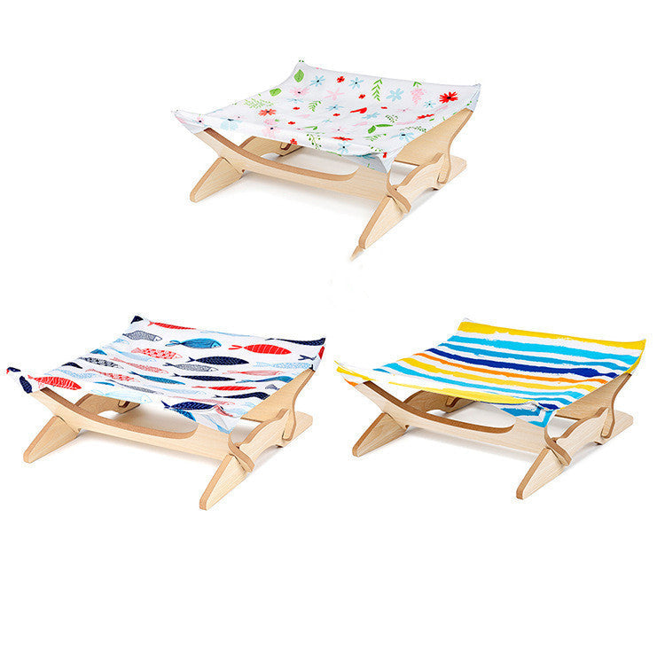JMT-595530 Wooden Cat Hammock - Stylish Pet Bed for Comfortable Relaxation