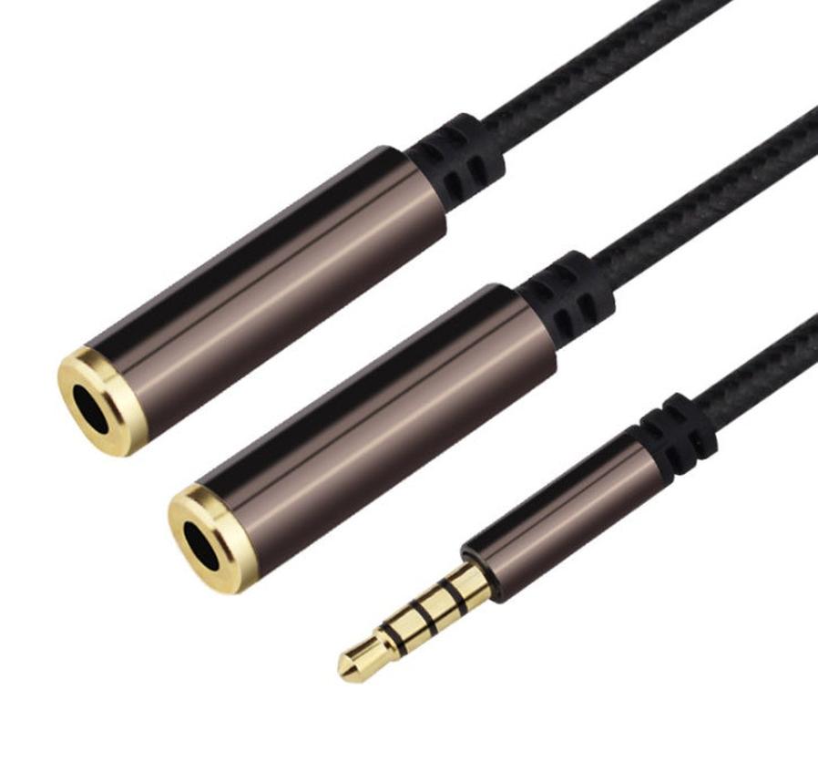 JMT-595850 3.5mm Audio Splitter Cable for Dual Headphones - Universal Y Splitter for Sharing Music