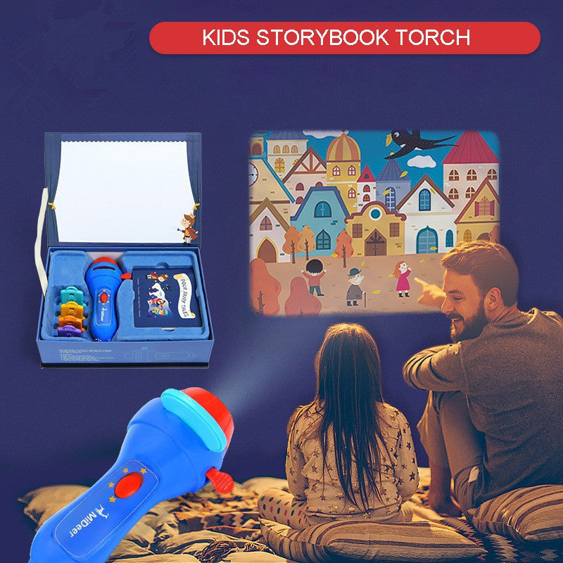 JMT-595850 Children's Storybook Projector Torch with Four Projection Discs and 32 Images for Bedtime Stories