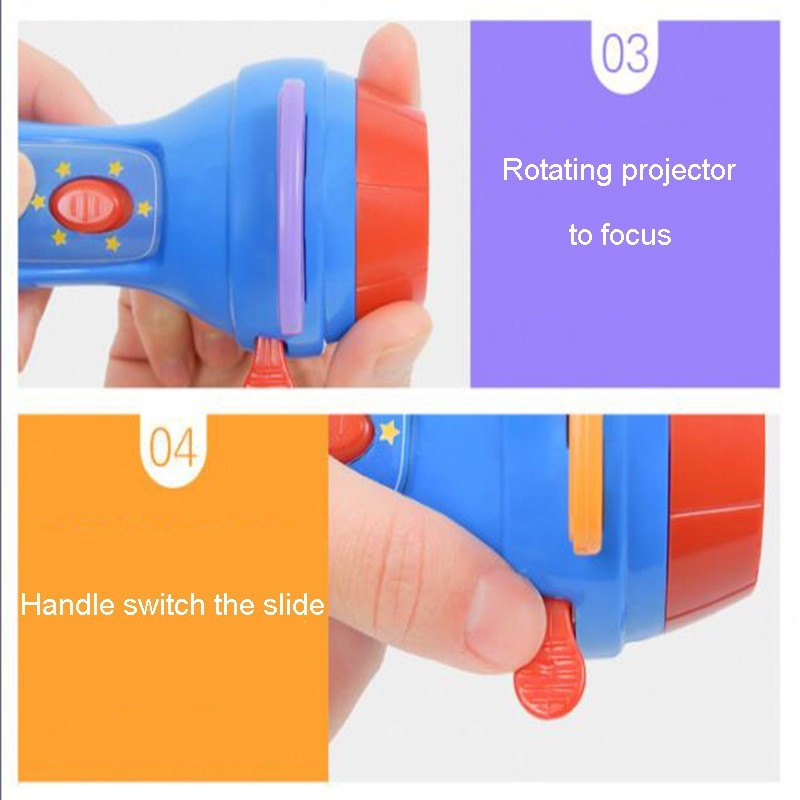JMT-595850 Children's Storybook Projector Torch with Four Projection Discs and 32 Images for Bedtime Stories