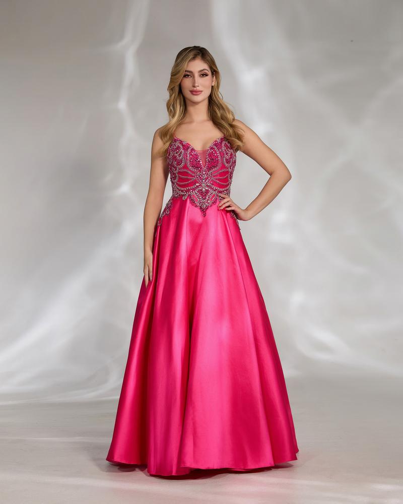 JMT-595914 Elegant Pink Evening Dress for Women - SH0047