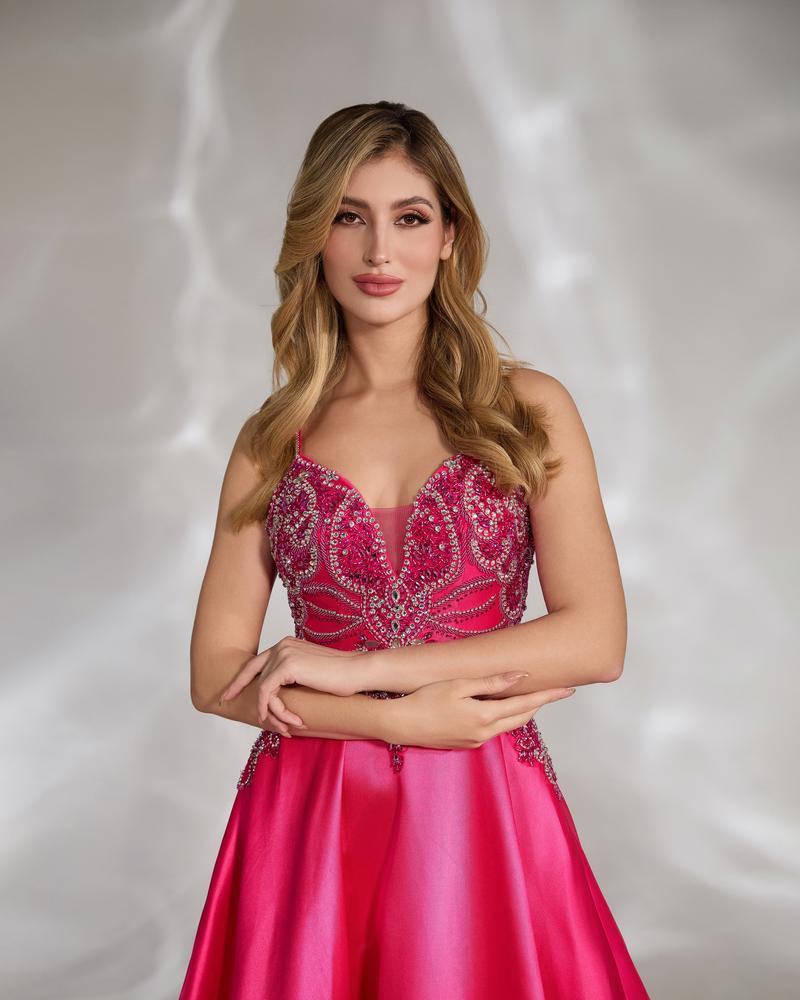 JMT-595914 Elegant Pink Evening Dress for Women - SH0047
