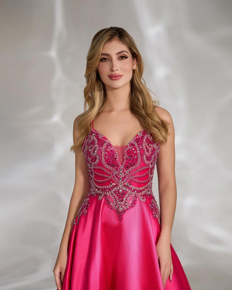 JMT-595914 Elegant Pink Evening Dress for Women - SH0047
