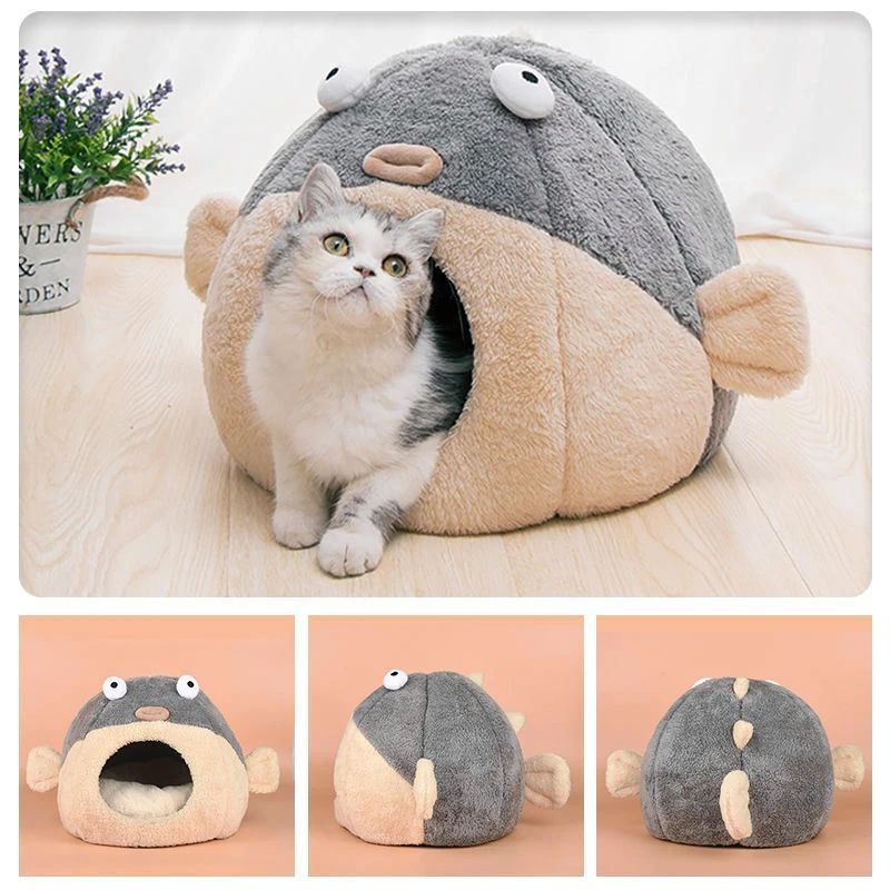 JMT-595978 Balloonfish-Shaped Pet Mats and Cushions for Cats and Small Dogs - Cozy Indoor Pet Furniture