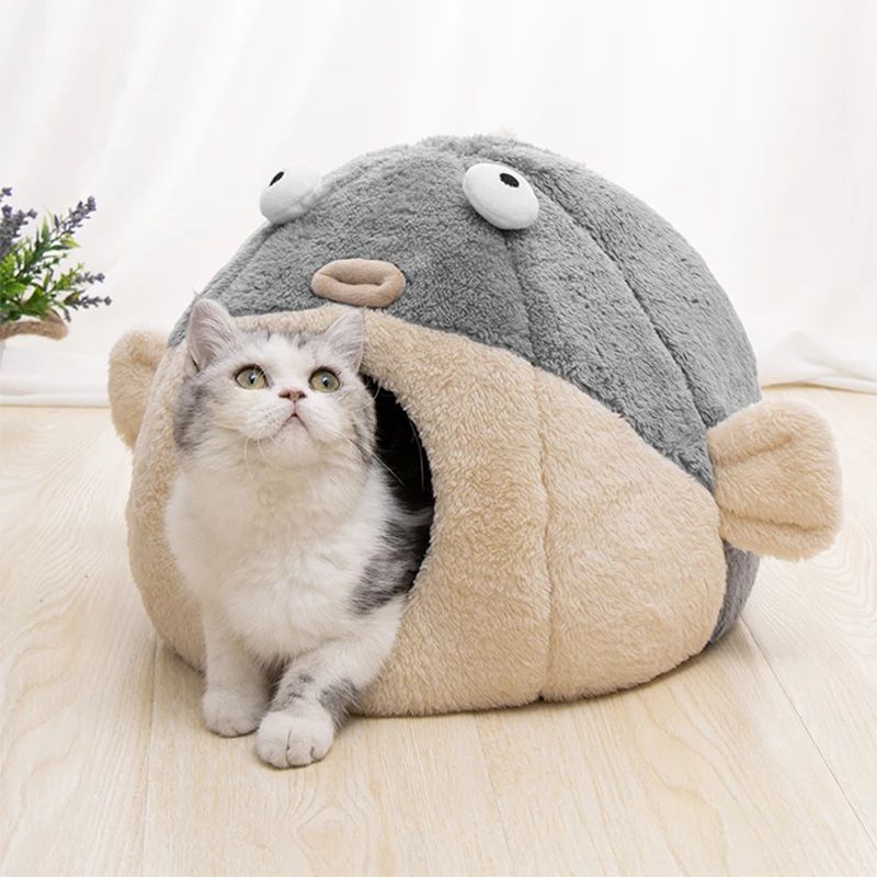 JMT-595978 Balloonfish-Shaped Pet Mats and Cushions for Cats and Small Dogs - Cozy Indoor Pet Furniture
