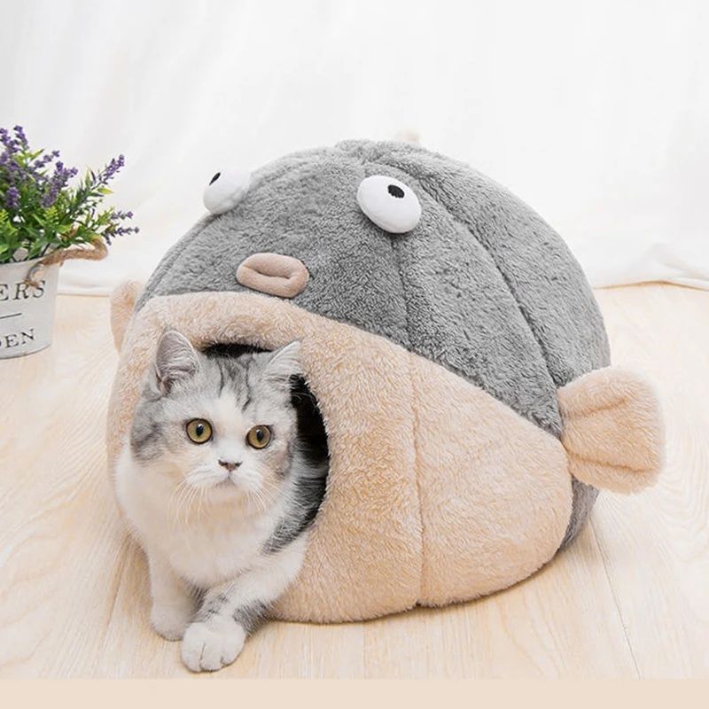 JMT-595978 Balloonfish-Shaped Pet Mats and Cushions for Cats and Small Dogs - Cozy Indoor Pet Furniture