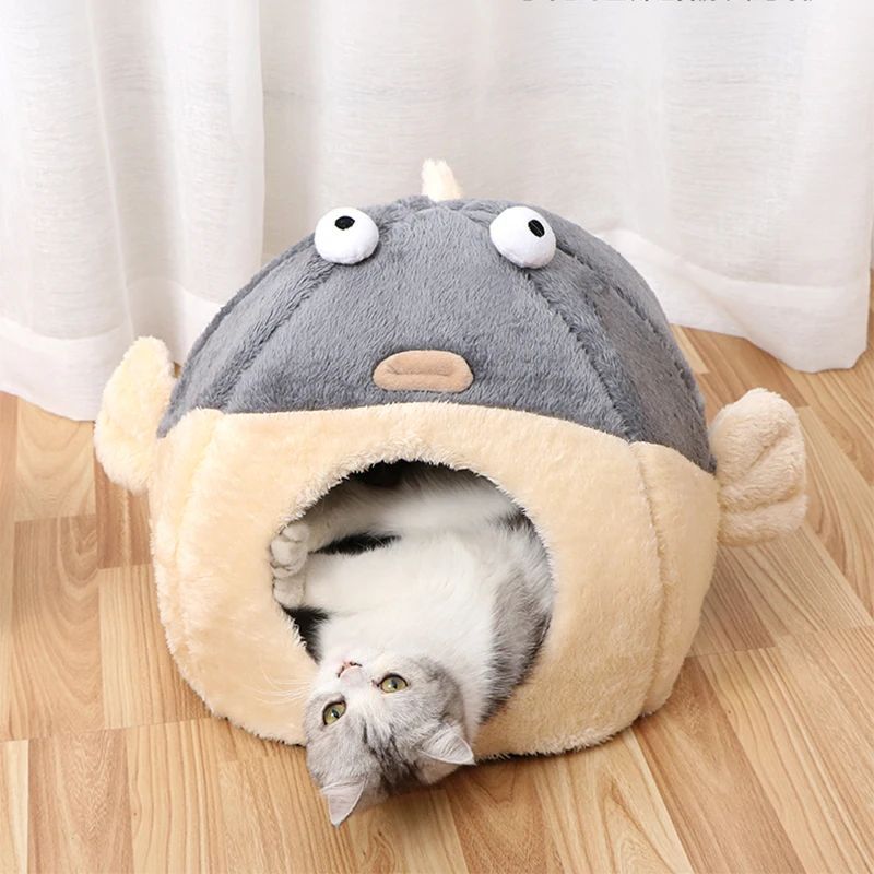 JMT-595978 Balloonfish-Shaped Pet Mats and Cushions for Cats and Small Dogs - Cozy Indoor Pet Furniture