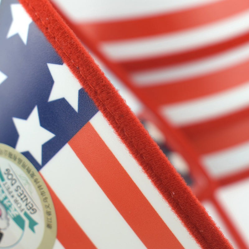 JMT-596170 Elizabeth Protective Circle for Dogs - Durable Plastic with Flannel Edging in American Flag and Camouflage Styles, Multiple Sizes Available