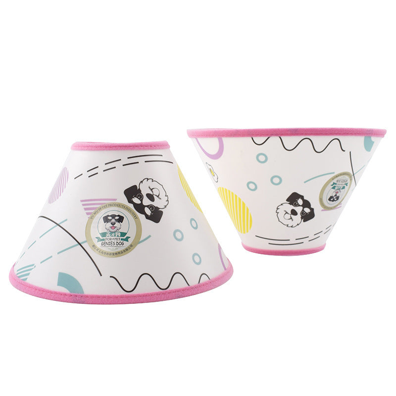 JMT-596170 Elizabeth Protective Circle for Dogs - Durable Plastic with Flannel Edging in American Flag and Camouflage Styles, Multiple Sizes Available