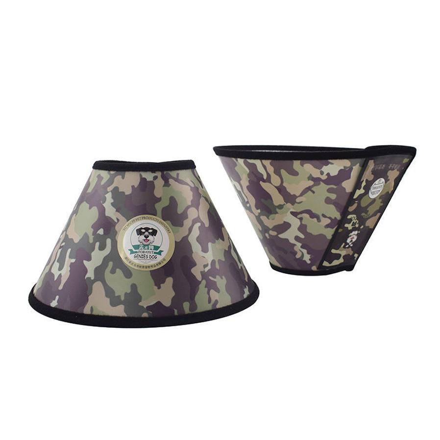 JMT-596170 Elizabeth Protective Circle for Dogs - Durable Plastic with Flannel Edging in American Flag and Camouflage Styles, Multiple Sizes Available