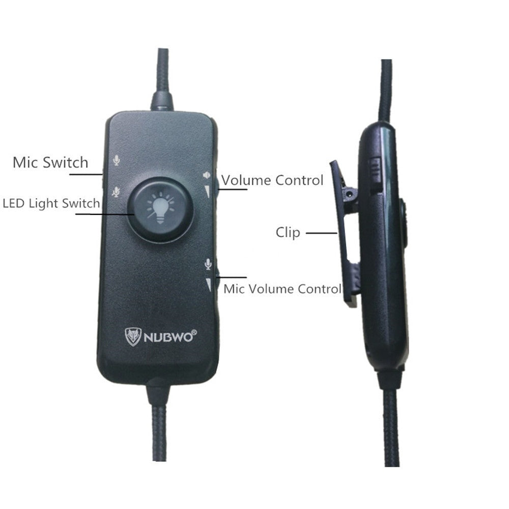 JMT-596170 NUBWO N11 USB Gaming Headset with 50mm Drivers and Adjustable Microphone