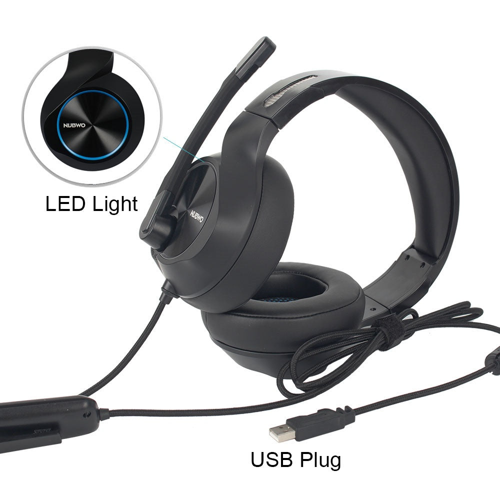 JMT-596170 NUBWO N11 USB Gaming Headset with 50mm Drivers and Adjustable Microphone