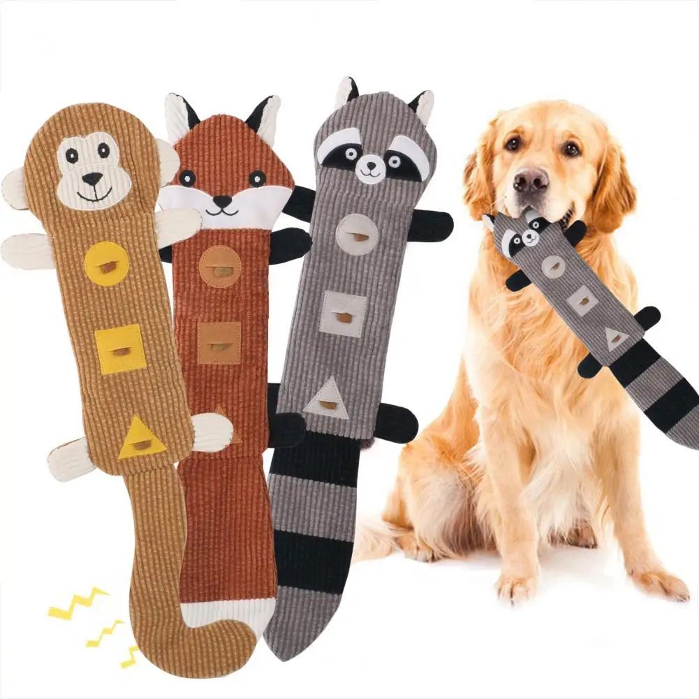 JMT-596490 Durable Chew Toy for Dogs - Bite-resistant Plush Animal Design for Teething and Dental Health