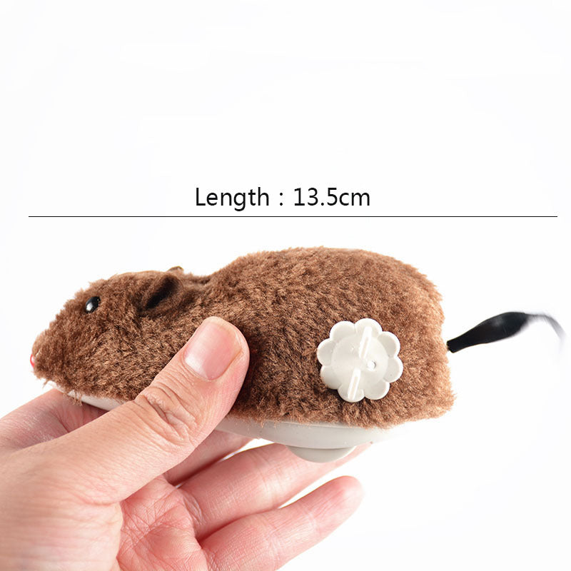 JMT-596810 Interactive Plush Mouse Toy for Cats and Dogs - Random Colors