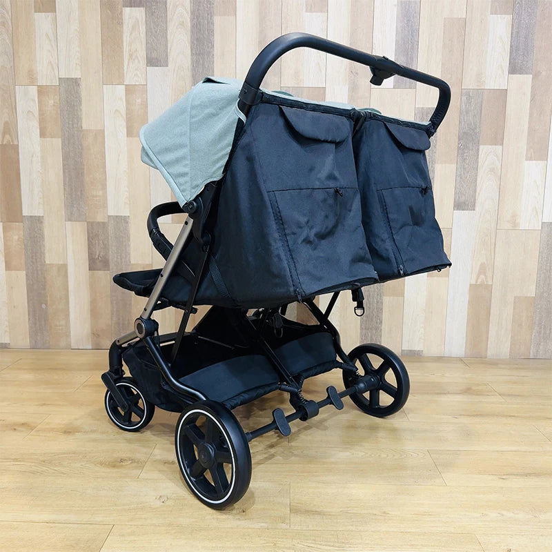 JMT-596810 Lightweight Side-by-Side Double Umbrella Stroller with Ample Storage for Travel