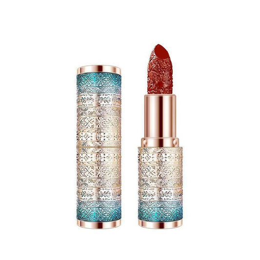 JMT-596938 Velvet Matte Carved Lipstick in Retro Red, Rotten Tomato, Brick Red Caramel, Red Pear - Long-lasting Formula