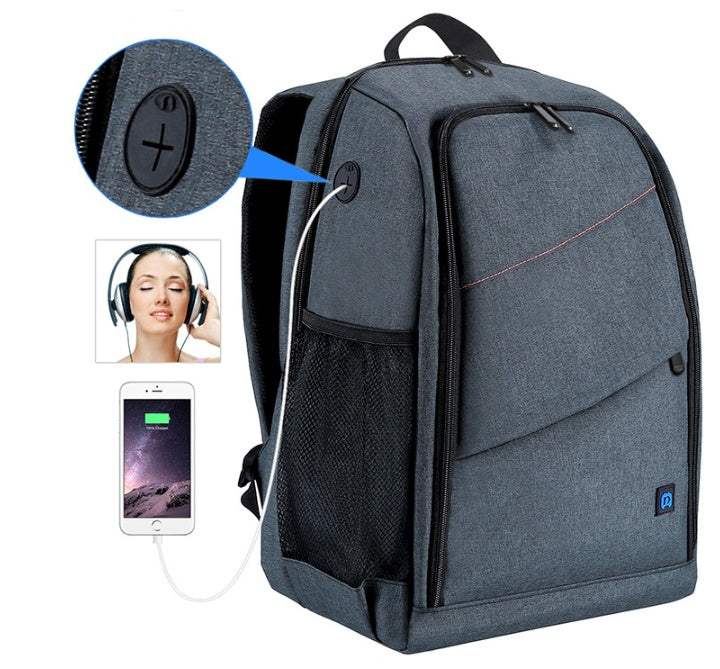 JMT-597002 Waterproof Outdoor Camera Backpack with Dual Shoulder Straps and Multiple Compartments