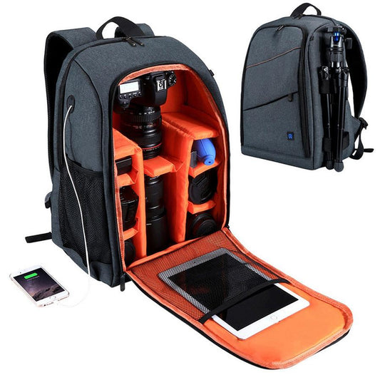 JMT-597002 Waterproof Outdoor Camera Backpack with Dual Shoulder Straps and Multiple Compartments