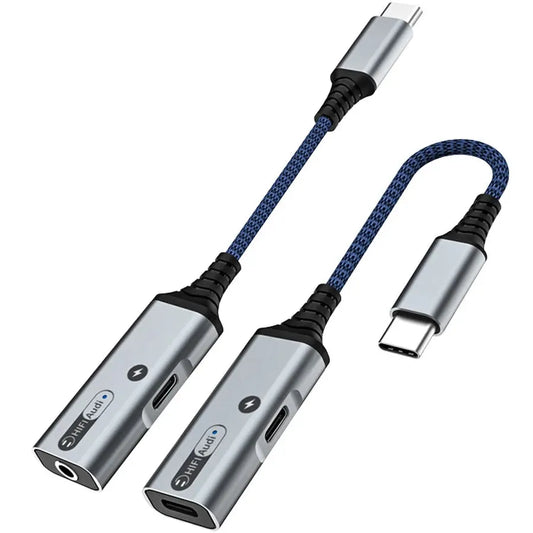 JMT-597322 Type C DAC Audio Splitter 2-in-1 Adapter for Type C Devices to 3.5mm Headphone Jack