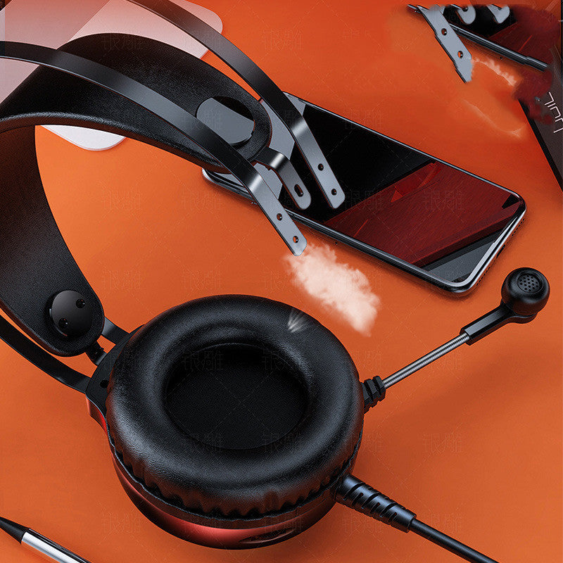 JMT-597322 Wired Computer Headset with Microphone and Breathable Protein Earmuffs