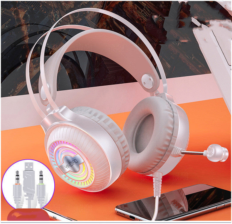 JMT-597322 Wired Computer Headset with Microphone and Breathable Protein Earmuffs